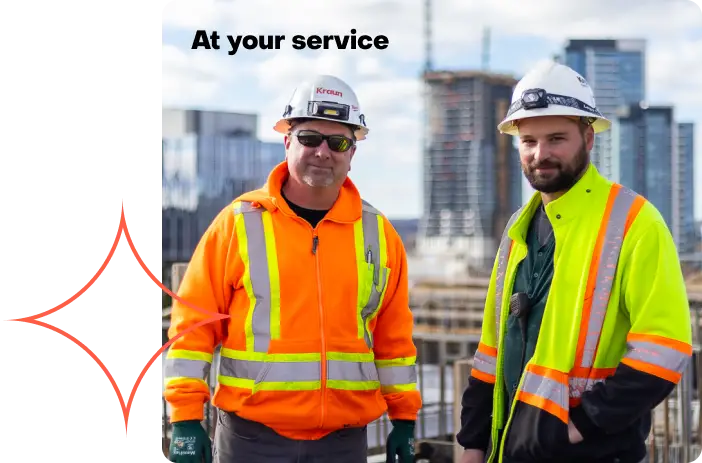 Two Kraun Electrician on a commercial job site