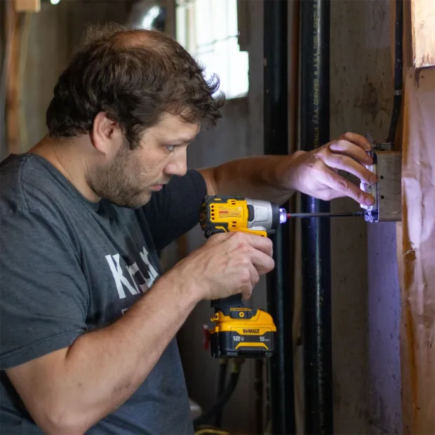 Electrical Contractor installs wiring