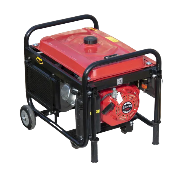 A manual gas-powered generator