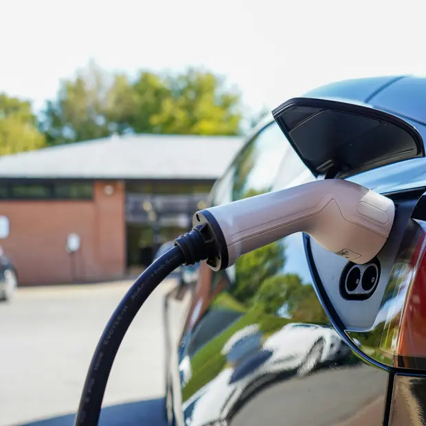 an electric vehicle charging