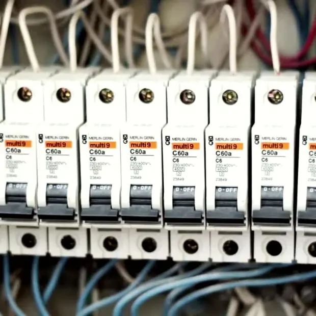 Circuit breakers in an electrical panel